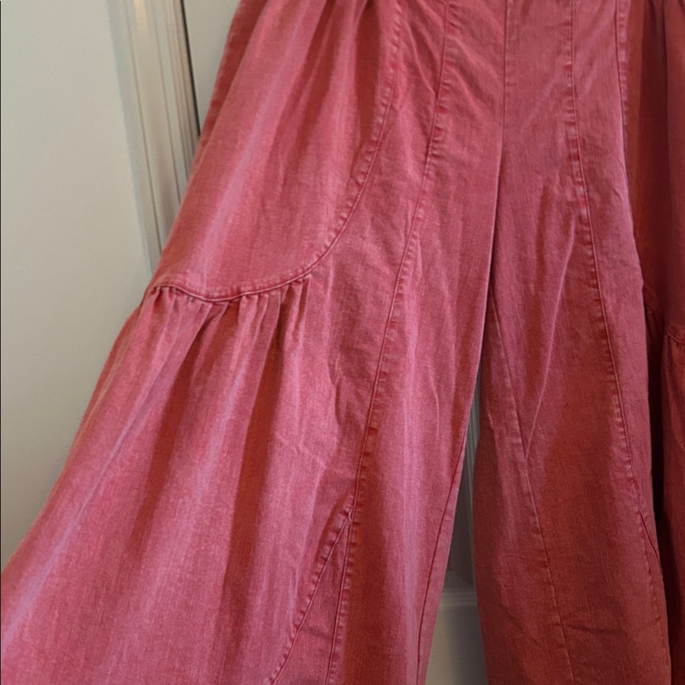SHEIN muted red wide leg pants - Picture 3 of 6
